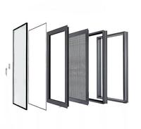Fenêtre à battant verticale à double vitrage en alliage d'aluminium, verre trempé, acier inoxydable, isolation thermique, store enrouleur