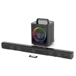 Loa thanh di động AC <span class=keywords><strong>120W</strong></span>, loa TV tích hợp đèn LED RGB, máy hoạt động ngoài trời, loa Bluetooth có micro - Product Image 3