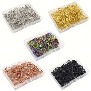 Nouveauté : 100 pièces en boîte, épingles de sûreté pour vêtements, couleur gourde, or rose mélangé, petites, épingles à tête rainurée, vente en gros - Product Image 1