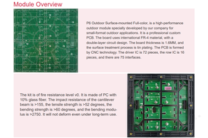 โมดูลจอแสดงผล LED กลางแจ้ง P6 ขนาด 192x192 มม. โมดูลจอแสดงผล LED SMD กลางแจ้ง 5000cd ป้ายดิจิตอล LED สำหรับการโฆษณา - Product Image 5