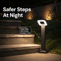Nouvelle Lampe de Jardin Carrée LED 12W Étanche en Aluminium pour Extérieur, Idéale pour Patio, Trottoir, Entrée de Communauté et Aménagement Paysager