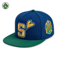 Casquette Snapback 5 Panneaux en Coton 100% avec Broderie 3D et Impression Sérigraphique, Style Hip Hop/Casual, pour le Sport et les Activités de Plein Air
