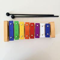 Early Education Unlock Toy Multi-function Music Wooden Toys Instrument Piano With 8 Colored Children's Xylophone Toy