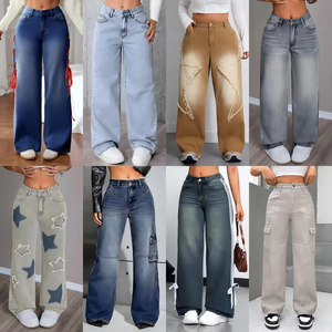 Vente directe usine – Nouveauté 2026 : <span class=keywords><strong>Jean</strong></span> déchiré multifonctionnel, confortable et tendance, coupe large taille haute pour <span class=keywords><strong>femme</strong></span> à prix abordable - Product Image 1