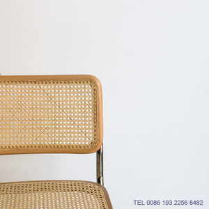 Struttura in tubo di acciaio cromato in Rattan sedile metà secolo sedie da pranzo in velluto comoda <span class=keywords><strong>sedia</strong></span> <span class=keywords><strong>Cesca</strong></span> - Product Image 4