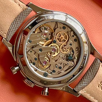 Montres mécaniques en acier étanches avec chronomètre et calendrier, design d'usine et personnalisation par lots, pour marque privée