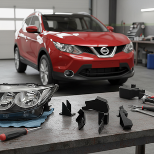 ชุดซ่อมไฟหน้า/แท็บ (6ชิ้น) ด้านซ้ายสำหรับใช้กับ260604EH0A Nissan Qashqai 2012 - Product Image 3