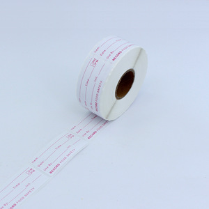 Food Safety Record <b>Labels</b> Rectangular BOPP Waterproof Oil Proof Self Adhesive For Food <b>Packaging</b> - Product Image 1