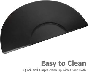 Tappetino Antifatica Impermeabile Nero a Semicerchio per Barbiere, Parrucchiere e Salone - Product Image 6