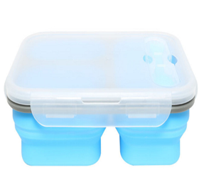 OEM & ODM Collapsible <b>Lunch</b> <b>Box</b> Customized Bento Silicone <b>Lunch</b> <b>Box</b> <b>With</b> Two <b>Compartments</b> Wholesale <b>Lunch</b> <b>Box</b> Silicone - Product Image 3