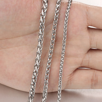 Colliers en acier inoxydable titane plaqué or argenté 2 mm 3 mm 4 mm 5 mm 6 mm imperméables et inaltérables