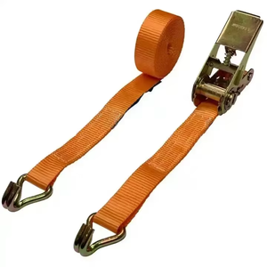 <span class=keywords><strong>Sangle</strong></span> à cliquet robuste de 25 mm (1 pouce) avec crochets pour le chargement de camions, capacité de 800 kg - Product Image 4