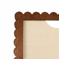 Cadre photo en bois festonné 8*12 pouces avec bord ondulé, support photo rustique pour décoration murale, affichage d'œuvres d'art personnalisées