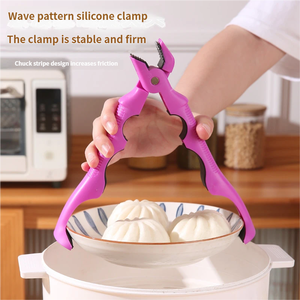 Vente flash - Marque XIANGXI - Écologique - Anti-brûlure - Isolant - Clip <span class=keywords><strong>de</strong></span> cuisine trois-en-un - Antidérapant - Compatible lave-vaisselle - Assiette - Bol - Product Image 2