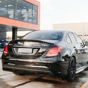 Alerón Trasero de Fibra de Carbono para Maletero de Mercedes Benz Clase C Sedán W205 2015-2021, Deflector Estilo C63s AMG PSM, Negro Brillante - Product Image 3