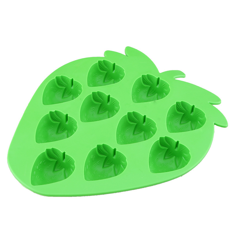 Форма для льда из пищевого силикона в форме клубники