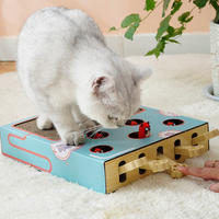 Jouet pour chat Whack a Mole en plastique écologique, moderne, interactif, type puzzle, anti-anxiété pour chats d'intérieur, divertissement autonome