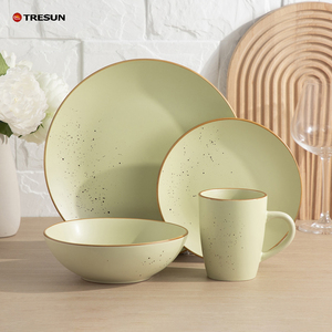 New design eco-friendly dinner <b>set</b> exquisite customized 16pcs crockery stoneware <b>dinnerware</b> <b>sets</b> for luxury - Product Image 1