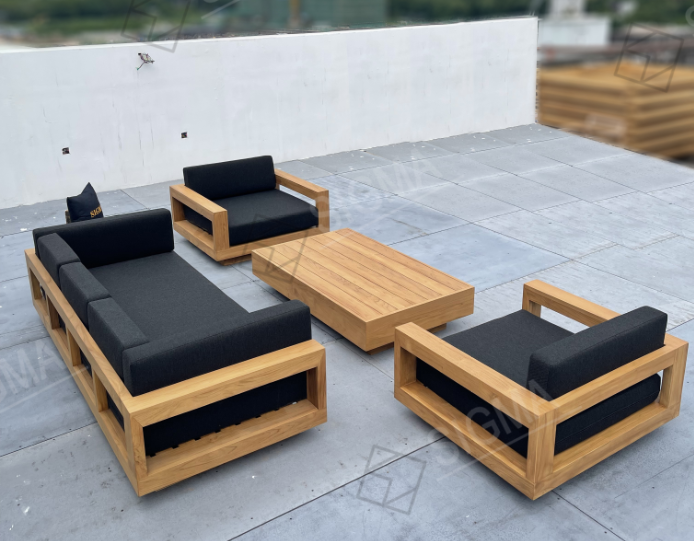 Sigma Outdoor furniture set garden sofa set furniture sectional sofa teak wood lounge chair rattan furniture
