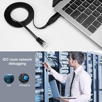 Cable de Consola USB Tipo C a RJ45 OEM FTDI-FT232RL de 6 Pies, Adaptador Serial USB a RS232 RJ45 con Blindaje Trenzado y Cubierta de PVC