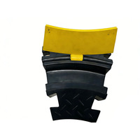 Protector de Cables de Goma Reciclada de Larga Duración, Resistente a Tráfico Intenso de 30 Grados, Rampa Protectora de Grado Industrial para Construcción