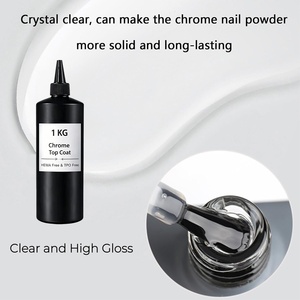 KODIES GEL Capa Superior Efecto Espejo Cromado para Polvo <span class=keywords><strong>de</strong></span> <span class=keywords><strong>Uñas</strong></span> Cromado, Gel <span class=keywords><strong>UV</strong></span> Ecológico No Tóxico <span class=keywords><strong>de</strong></span> Secado Rápido 1KG 1000ML Transparente Sin Limpieza - Product Image 5