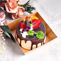 Petites boîtes à charcuterie avec couvercles transparents, boîtes à pâtisserie en papier de 5 pouces, boîte à dessert, contenants alimentaires jetables à emporter pour gâteaux