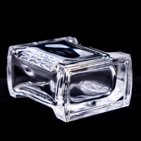 Personnalisable 100ml Plat Carré Cristal Verre Bouteille De Parfum Rechargeable Sérigraphie PP Diffuseur D'aromathérapie Unique
