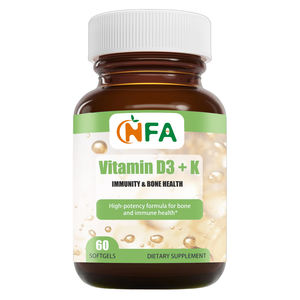 Cápsulas Blandas de Vitamina D3+K OEM ODM con Vitamina D, Vitamina K y Menaquinona-7, Suplementos que Mejoran la Salud Ósea e Inmunológica - Product Image 1