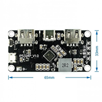 Chargeur rapide double USB IP5328P Circuit Board 18650 Battery Power Bank QC 2.0 3.0 Module 3.7V 5V 9V 12V Steps Tpye-c 3.7V 5V 9V