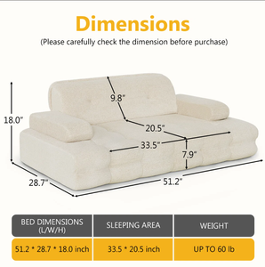 ASTON Ganzjahres Modernes Kunstfell Extra Großes Orthopädisches Hunde- & Katzenbett - Abnehmbar Maschinenwaschbar Keine Montage Erforderlich - Product Image 3