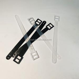 Vente en gros d'usine d'étiquette de bagage en PVC noir bon marché <span class=keywords><strong>sangle</strong></span> d'étiquettes de bagage en PVC de couleur personnalisée - Product Image 3