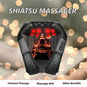 Ceinture de massage électrique Shiatsu de haute qualité avec physiothérapie infrarouge et châle pour le confort du dos, des épaules et du cou - Product Image 2
