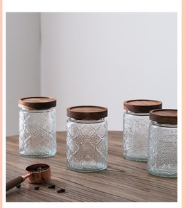 Nhà Sản Xuất Của 25Oz Thủy Tinh Thực Phẩm Lưu Trữ Jar Với Tre Bằng Gỗ Nút Chai Nắp Cho Mật Ong Và Thực Phẩm Lưu Trữ - Product Image 6