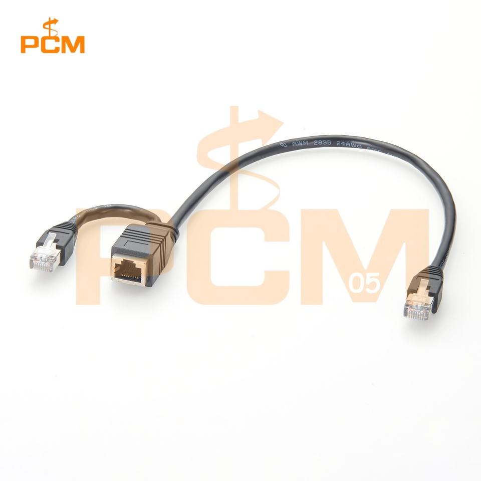 RJ45 Splitter Cable 1x Female Socket to 2x Male Adapter Ethernet PoE ...