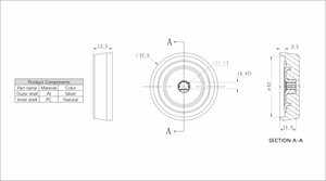 Potenciómetro de Aleación de Aluminio Gris Premium y Plateado Brillante, Perilla de Ajuste para Amplificador de Sonido <span class=keywords><strong>Multimedia</strong></span>, Apto para Consolas de Mezcla - Product Image 6