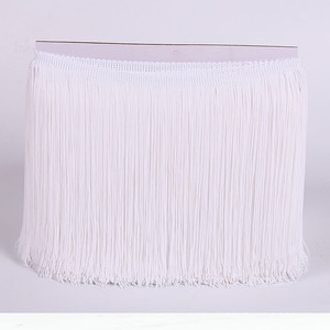 Larghezza 30 cm Chinlon Nylon frangia setosa verticale lucido nappa pizzo Trim <span class=keywords><strong>per</strong></span> costume da ballo latino accessori fai da te tenda - Product Image 2