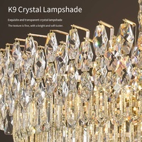 Luxe Moderne Plafond Cristal Classique Villa Banquet Hall Style pour Salon Hôtel Hall Toute La Maison Décor À La Maison Lumière Moyenne