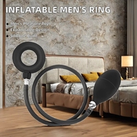Aufblasbarer Silikon-Vibrator für Männer mit Hodensack-Klemmfunktion, Sexspielzeug zur Verzögerung der Ejakulation, ohne Nebenwirkungen & Umweltfreundlich