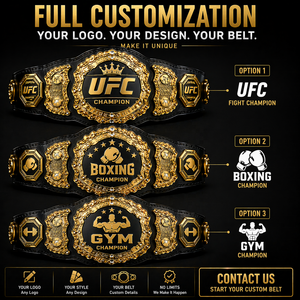 Cinturón de Campeonato de Muay Thai y MMA Personalizado, Cinturón Deportivo Chapado en Oro de Aleación de Zinc para Ganadores de Noches de Combate, Artesanía en Metal - Product Image 2