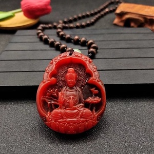 Kırmızı Ejderha Tütsü Kolye Kazak Zinciri Dokuz Ejderha Guanyin Guan Yu Kolye Geometrik Şekil Cilalı Unisex Koku - Product Image 4