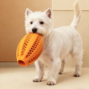 ペット用おもちゃ 漏れやすい食事ボール 犬用噛むおもちゃ＆歯磨き/クリーナー ラバーラグビー クロスボーダーおもちゃ - Product Image 3