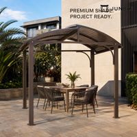 Pergola extérieure en aluminium pour patios résidentiels et commerciaux, avec configuration en kit et options de taille personnalisables