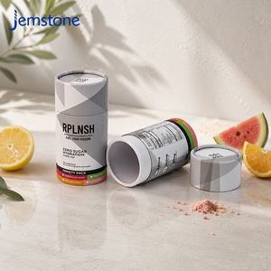 Custom Logo Recyclable Powder Supplement Matte Finish Kraft Cardboard Tube High End Wellness Paper Cylinder <b>Packaging</b> Box - Product Image 5