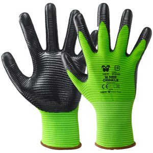 Tamaño profesional 10 \ "NBR ARRUGADO Guantes negros Accesorio para herramienta de torneado - Product Image 1