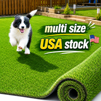 Gazon artificiel en gros, gazon synthétique 0,8 pouce, gazon artificiel réaliste pour l'intérieur et l'extérieur, tapis en gazon artificiel pour la décoration du jardin