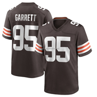 Jersey Sepak Bola Amerika Cleveland Browns Jahitan Drop Shipping Warna Coklat # 12 Mesin Pengamplas Shedeur # 95 Garrett # 4 Kemeja Watson