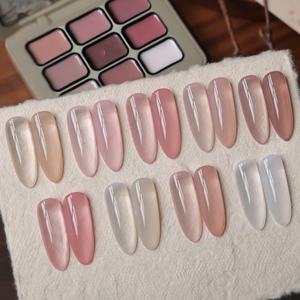 <span class=keywords><strong>MORDA</strong></span> 2025 la nuova serie alla moda di fama Internet delicato colore nudo lunga durata UV Nail Art nove Grid Gel solido 9 colori - Product Image 1