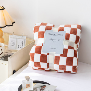 Custom Sizes Festival Joyous Plaid Wearable Portable <strong>Chunky</strong> <strong>Knitted</strong> Flannel Blanket Large Chessboard Checkered Fleece <strong>Throws</strong> - Product Image 3