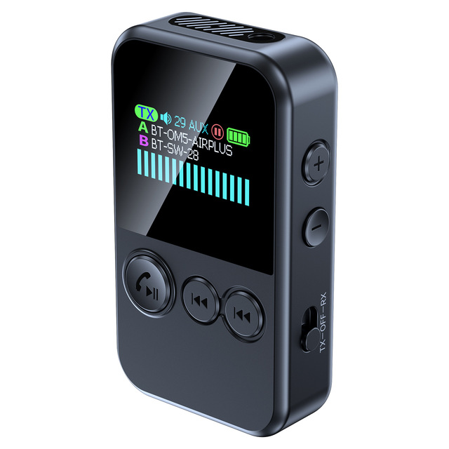 Color Screen Blue-tooth 5.4 Adapter MP3 Player TF Lossless Audio Transmitter One to Two Old Audio Amplifier TV